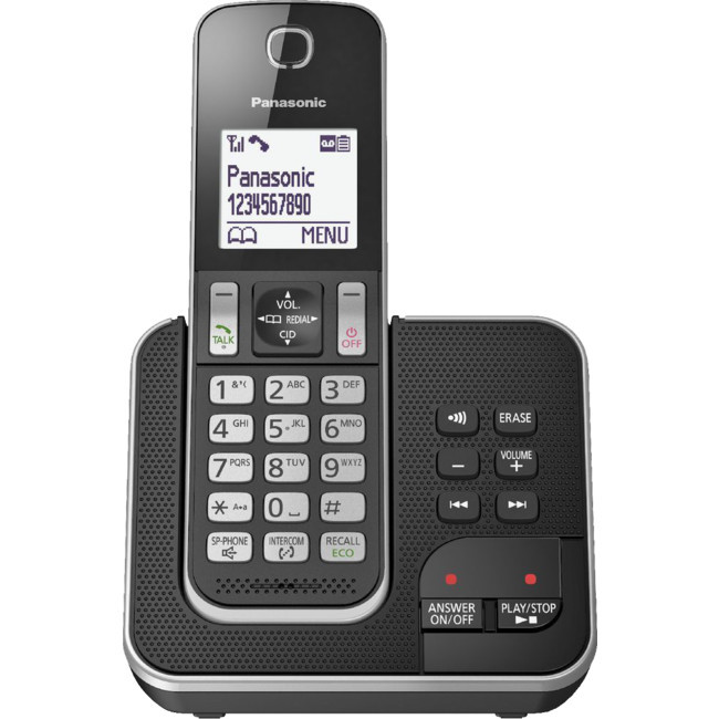 PANASONIC KXTGD320ALB DIGITAL CORDLESS PHONE WITH ANSWERING MACHINE