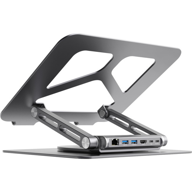 MBEAT STDS12GRY ROTATING LAPTOP STAND WITH USB-C DOCK STAGE S12