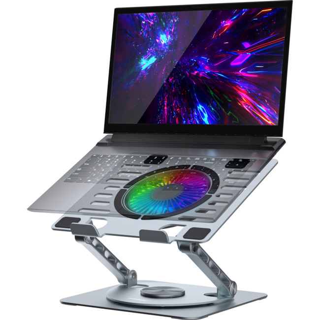 MBEAT STDS8GRY ROTATING LAPTOP STAND WITH COOLING FAN STAGE S8