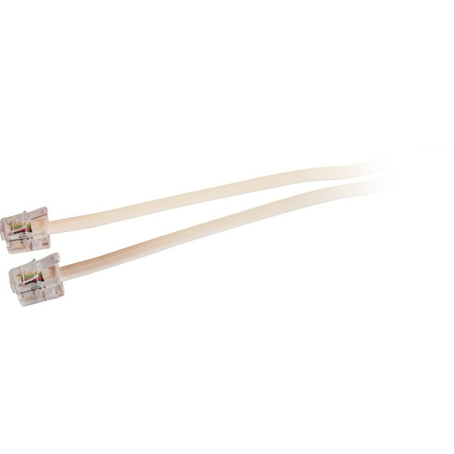 EVERSURE LC0104B/IVY 15M MODULAR PLUG LEAD - IVORY RJ12 LINE CORD 6P4C TEL5058