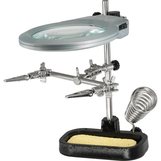 ZD10MB HELPING HAND SOLDERING STAND WITH MAGNIFIER & LED LIGHT