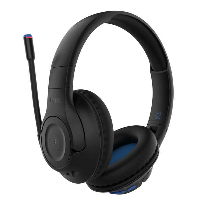 Belkin SoundForm Inspire Wireless Over-Ear Headset for Kids - Black(AUD006btBLK),35hrs Battery,40mm Drivers,85dB Volume Cap,BT 5.2,2 Years Warranty