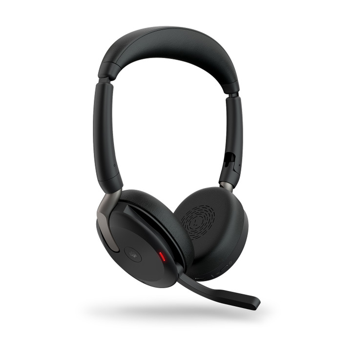 JABRA WIRELESS EVOLVE2 65 FLEX MS STEREO BT HEADSET W/CHARGING STAND + LINK390C USB-C