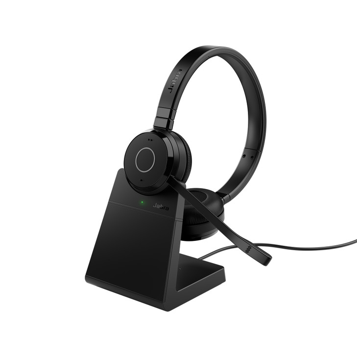 JABRA WIRELESS EVOLVE 65 TE MS STEREO BLUETOOTH HEADSET W/CHARGE STAND + LINK390A BT USB-A