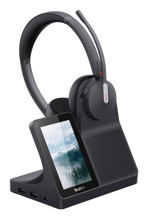 YEALINK (WH64-D-WS) BLUETOOTH DECT MS STEREO HEADSET WITH WORKSTATION BASE