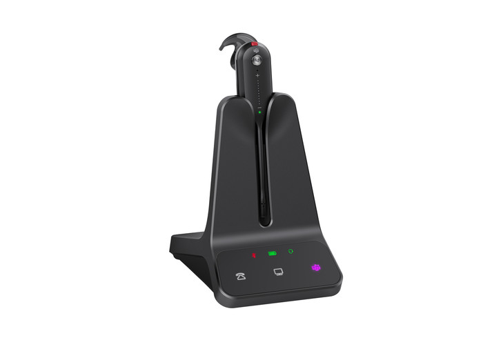 YEALINK (WH63-E2) DECT WIRELESS MS CONVERTIBLE HEADSET WITH BASE 2.5MM RINGER