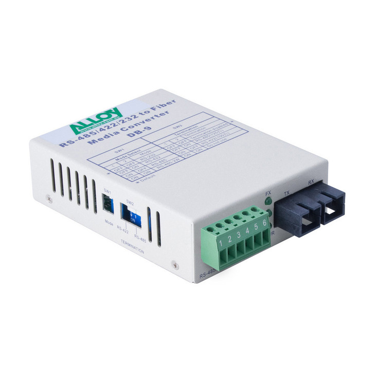Alloy SCR460SC-2 RS-232/422/485 Serial Terminal to Multimode Fibre Converter. Max. range 2 Km