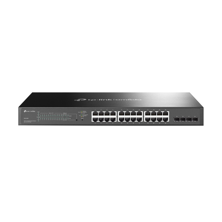 TP-LINK OMADA 28-PORT MANAGED GIGABIT RACK SWITCH POE+(24) SFP(4) 250W 5YR