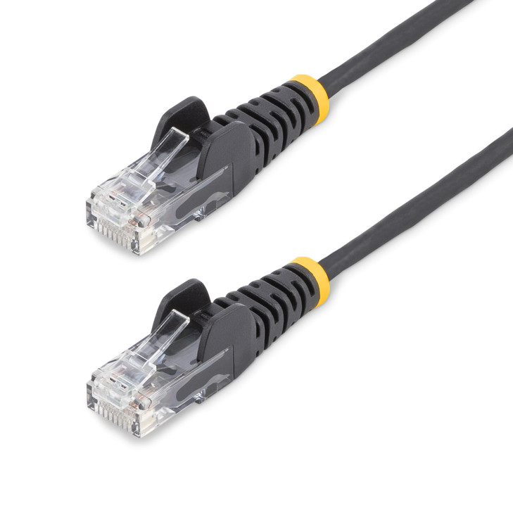 Startech 0.5M CAT6 CABLE RJ45 PATCH CORD SNAGLESS SLIM LSZH BLACK LTW