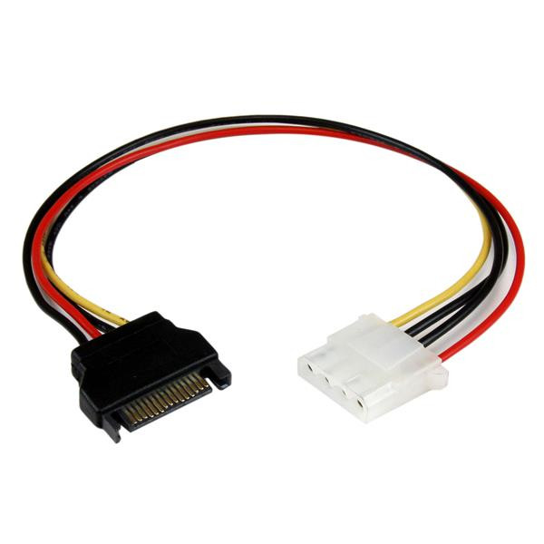 Startech 30CM SATA 15 PIN TO LP4 POWER CABLE ADAPTER M/F LIFTETIME WTY