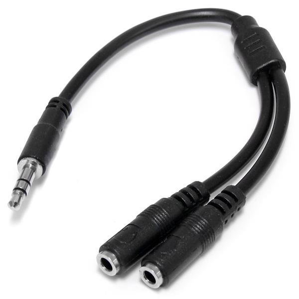 Startech 3.5MM STEREO SPLITTER CABLE 3-POSITION TO 2X 3-POSITION M/F LTW