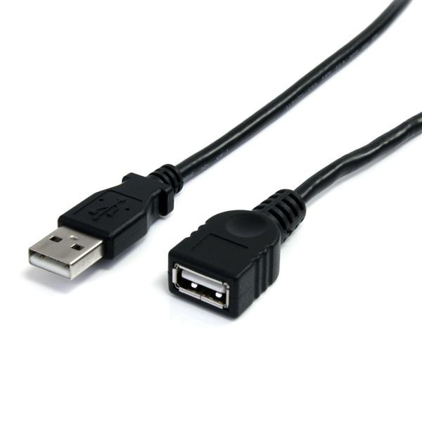 Startech 1M USB2.0 A TO A EXTENSION CABLE M/F BLACK LTW