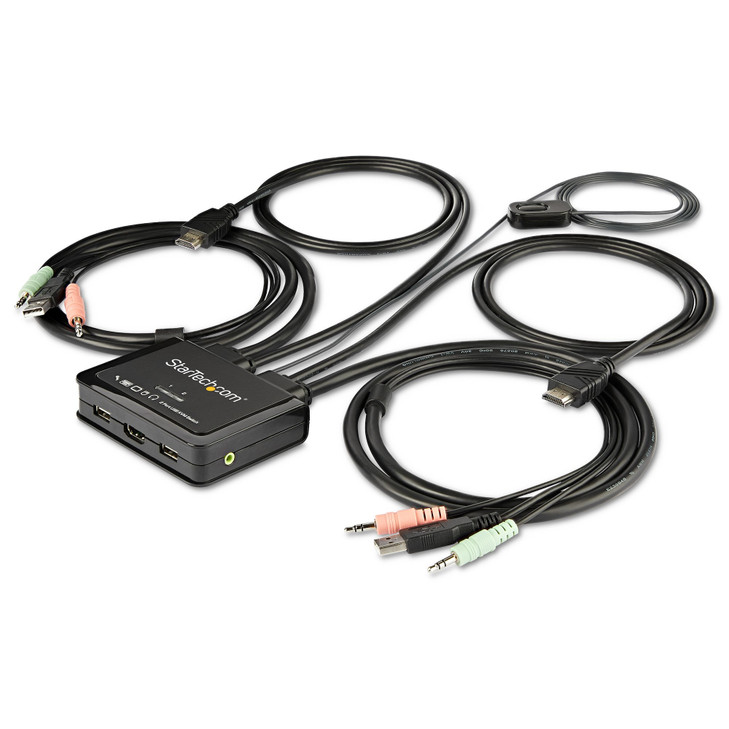 Startech 2 PORT SINGLE HDMI 4K 60HZ CABLE KVM SWITCH W/ AUDIO