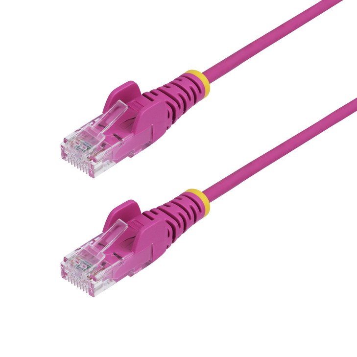 Startech 25CM PINK SLIM CAT6 ETHERNET CABLE SNAGLESS 28AWG LSZH LTW