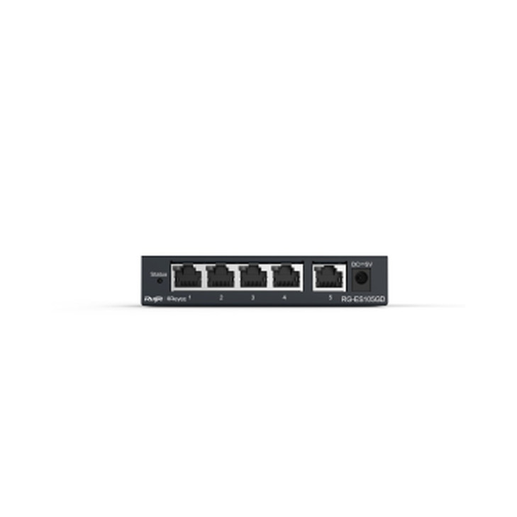 RUIJIE REYEE 5 PORT GIGABIT UNMANAGED FANLESS SWITCH - METAL CASING 3YR