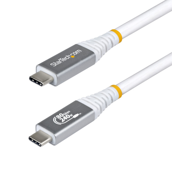 Startech 1M (3.3FT) USB4 CABLE USB-IF CERTIFIED 80GBPS WHITE LTW