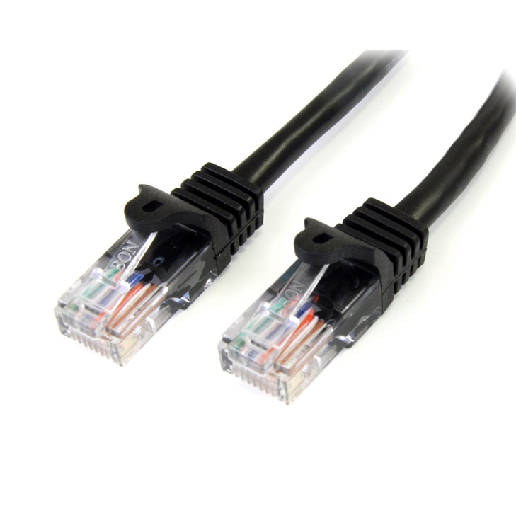 Startech 1M CAT5E SNAGLESS RJ45 UTP PATCH CABLE (M/M) BLACK