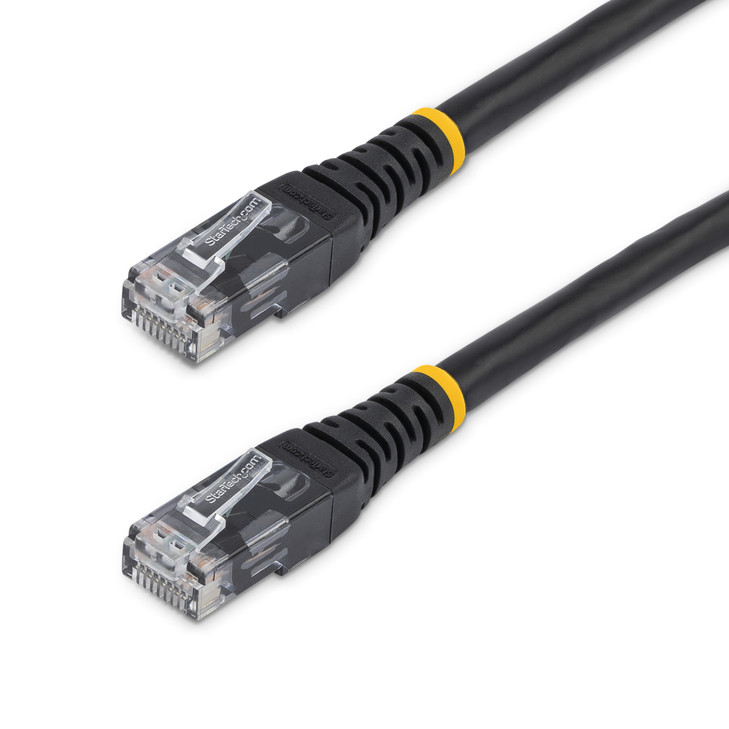 Startech 15FT CAT6 ETHERNET CABLE - BLACK CAT 6 GIGABIT ETHERNET WIRE -250MHZ 100W POE
