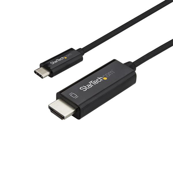 Startech 2M USB-C TO HDMI CABLE - 4K 60HZ USB-C HDMI 2.0 VIDEO ADAPTER BLACK 3YR