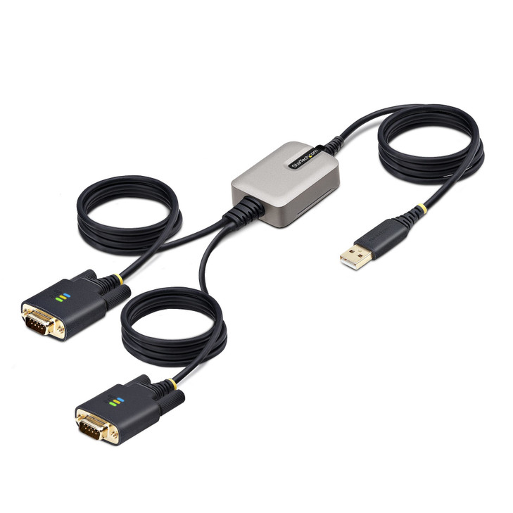 Startech 13FT (4M) 2-PORT USB TO SERIAL ADAPTER CABLE INTERCHANGEABLE DB9 SCREWS/NUTS