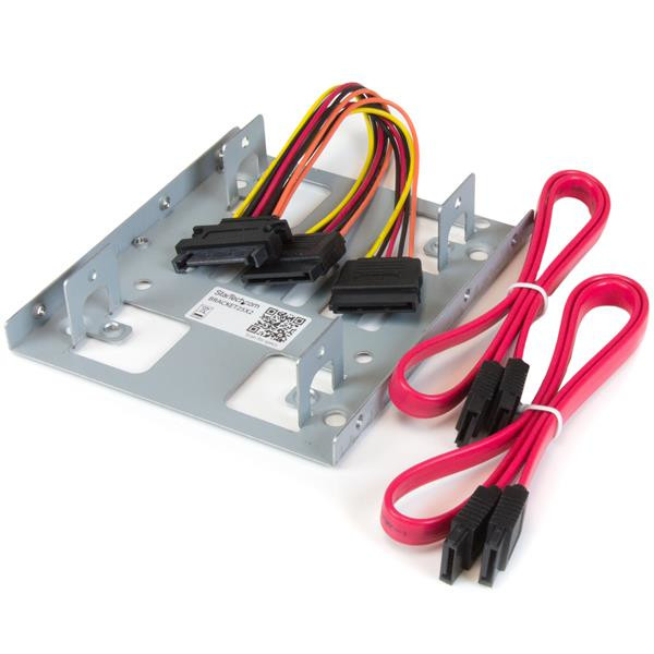 Startech DUAL 2.5" TO 3.5" SATA DRIVE MOUNTING BRACKET SATA DATA POWER CABLE LTW
