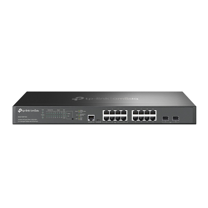 TP-LINK OMADA 16-PORT MANAGED L2+ RACK SWITCH 2.5G POE+(8) 10G SFP+(2) 240W 5YR