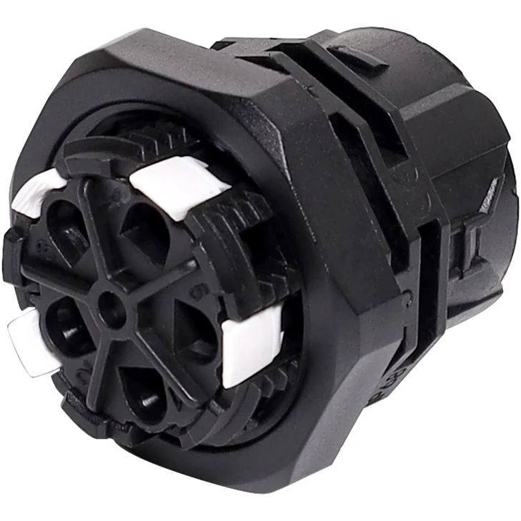 4 Pin 30A Locking Female Chassis IP68 Waterproof Plug