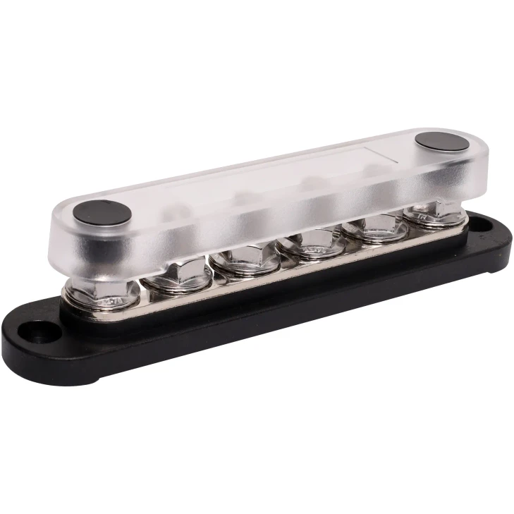 6 Way Black 150A M8 Power Bus Bar