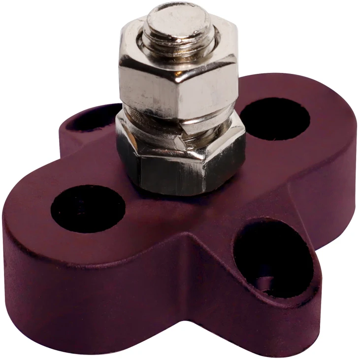Single Red M8 Power Distribution Post