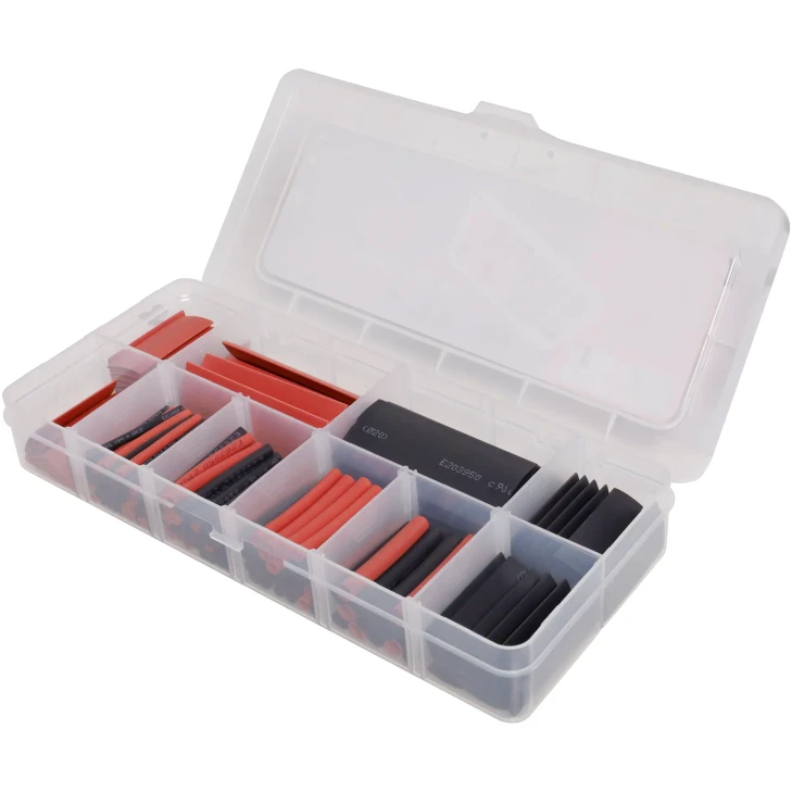 210pc Red/Black Heat Shrink Tubing