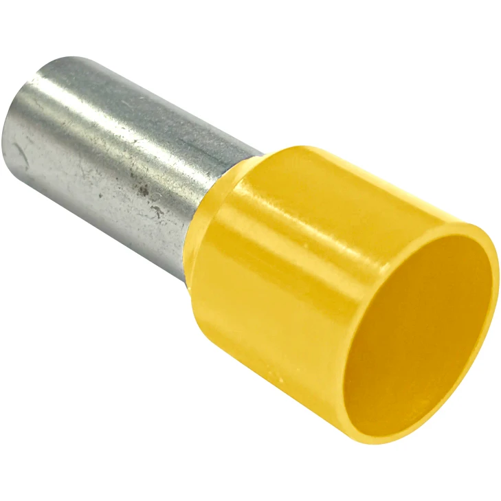 Yellow 25mm Ferrule Terminals Pk 10
