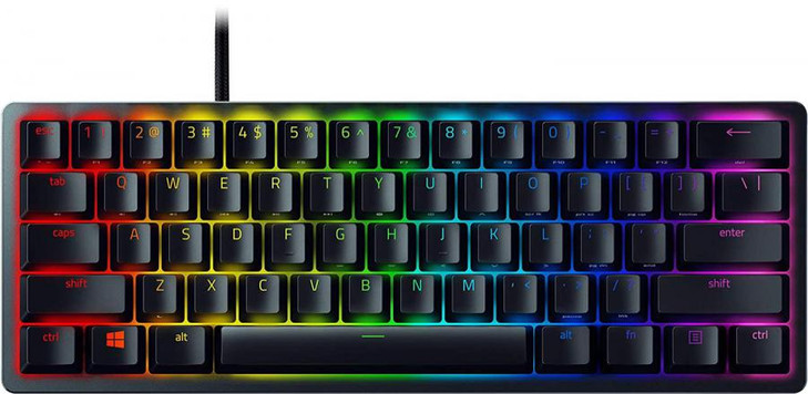Razer Huntsman Mini-60% Optical Gaming Keyboard (Clicky Purple Switch)-FRML Packaging
