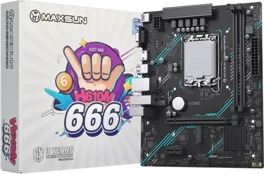 MaxSun MS-H610M 666 WIFI6 LGA 1700 Micro-ATX Motherboard