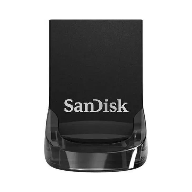 SanDisk Ultra Fit USB 3.2 Flash Drive, CZ430 256GB, USB3.1, Black, Plug & Stay, 5Y