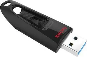 SanDisk Ultra USB 3.0 Flash Drive, CZ48 512GB, USB3.0, Black, stylish sleek design, 5Y