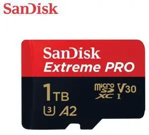 SanDisk Extreme Pro microSDXC, SQXCD 1TB, V30, U3, C10, A2, UHS-I, 200MB/s R, 140MB/s W, 4x6, SD adaptor, Lifetime Limited