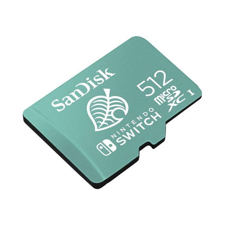 SanDisk and Nintendo Cobranded microSDXC, SQXAO, 512GB, U3, C10, UHS-1, 100MB/s R, 90MB/s W, 3x5, Lifetime Limited