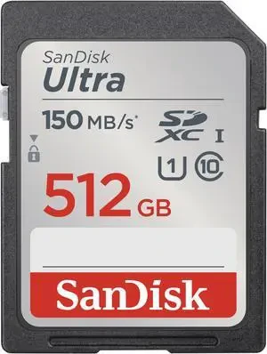 SanDisk Ultra SDXC, SDUNC 512GB, C10, UHS-I, 150MB/s R, 4x6, 10Y