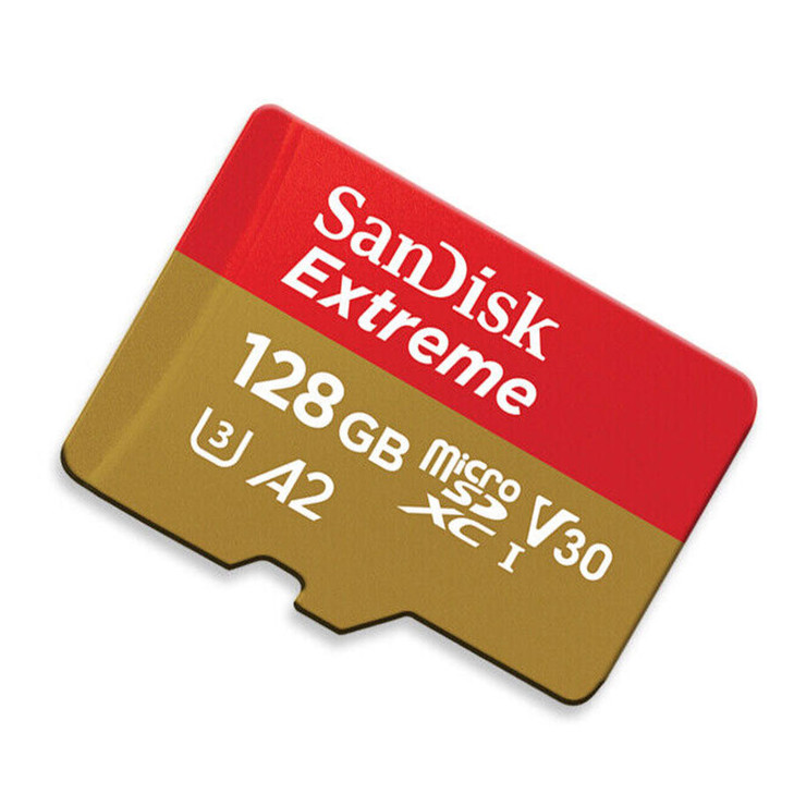 SanDisk Extreme microSDXC, SQXAA 128GB, V30, U3, C10, A2, UHS-I, 190MB/s R, 90MB/s W, 4x6, SD adaptor, Lifetime Limited, Action Cam/Drone SKU