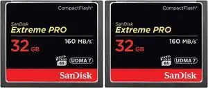 SanDisk Extreme Pro CF, CFXPS 32GB, VPG65, UDMA 7, 160MB/s R, 150MB/s W, 4x6, Lifetime Limited