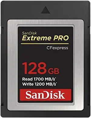 SanDisk Extreme PRO CFexpress Card Type B, SDCFE 256GB, 1700MB/s R, 1200MB/s W, 4x6, Limited Lifetime