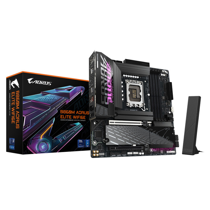 Gigabyte M/B B860M A ELITE WIFI6E 1.0, Intel ® B860, 4 x DDR5 up to 256 GB, 2x HDMI, 2 x PCI Express x16, 3 x M.2, 4 x SATA, 8x USB 3.2