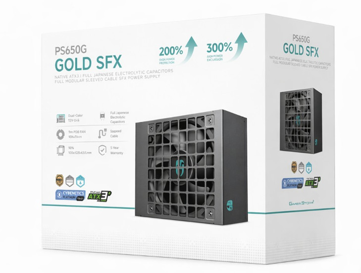 DeepCool PS650G 650W Gamer Storm SFX ,Full Japanese Electrolytic Capacitors, Cybenetics Platinum /PPLP Gold, Fluid Dynamic Bearing