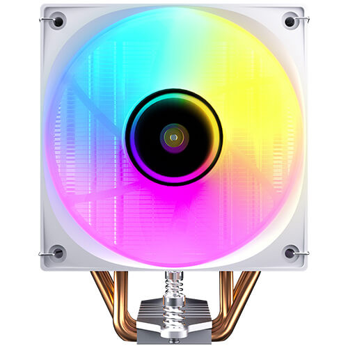 Antec F400 ARGB - White, 120mm ARGB PWM Fan, 4 Copper Heat Pipes, 205W TDP, 600–1700RPM, 63CFM Airflow, Intel LGA1851/1700, AMD AM5
