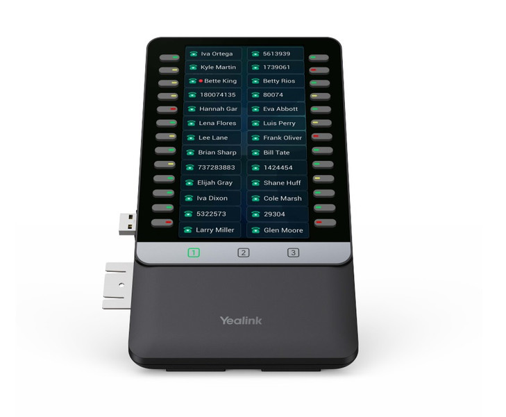 Yealink EXP55 Color Expansion Module, 5.5' Display, 78 Programmable Keys, Dual-Color LEDs, 3-Page View, USB Port, Compatible with T7X/T8X Series