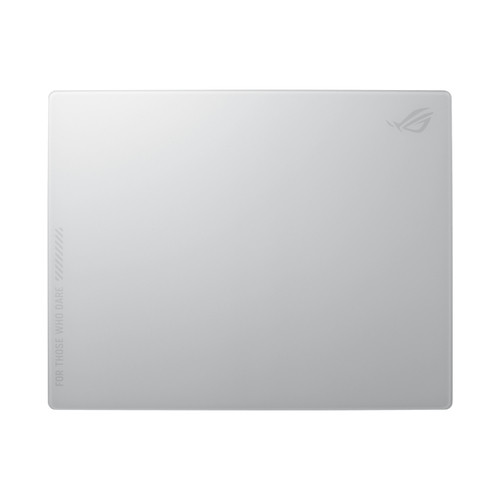 ROG Moonstone Ace L is a large gaming mouse pad 500 x 400 mm made of durable tempered glass featuring an ultrasmooth surface optimized for fast consistent mouse glides and an anti-slip silicone base