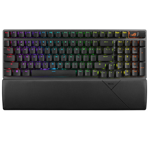 ASUS ROG STRIX SCOPE II 96 Mechanical Pre-Lude Hot Swappable Wireless Gaming Keyboard Snow Switch support multi-devices connection via ROG Omni Receiver battery life 1750 hours