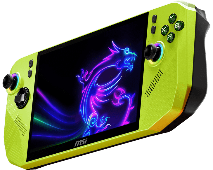 MSI Claw A8 BZ2EM-011AU Neon Green Gaming Handheld - AMD Ryzen Z2 Extreme, 24GB RAM, 1TB SSD, 8in FHD 120Hz Touch, Wi-Fi 7, Windows 11 Home