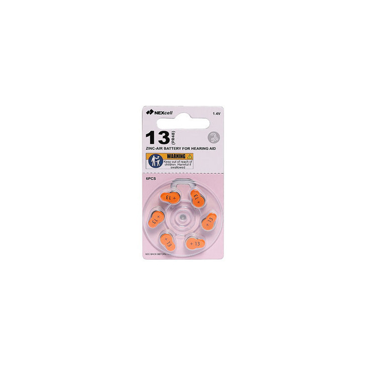 Zinc-Air Hearing Aid Size 13 Battery Pk6