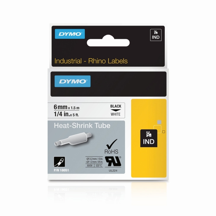 Dymo Rhno Tube Ht Shrk 6mm Wh - image 2